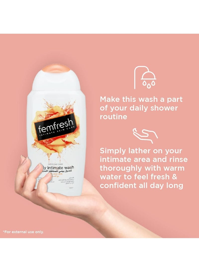 femfresh Daily Intimate Wash with Aloe Vera Extract-250ml - Image 5