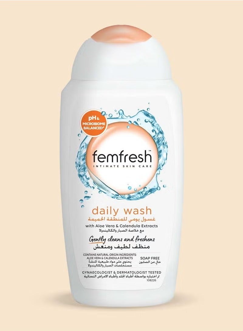 femfresh Daily Intimate Wash with Aloe Vera Extract-250ml - Image 3