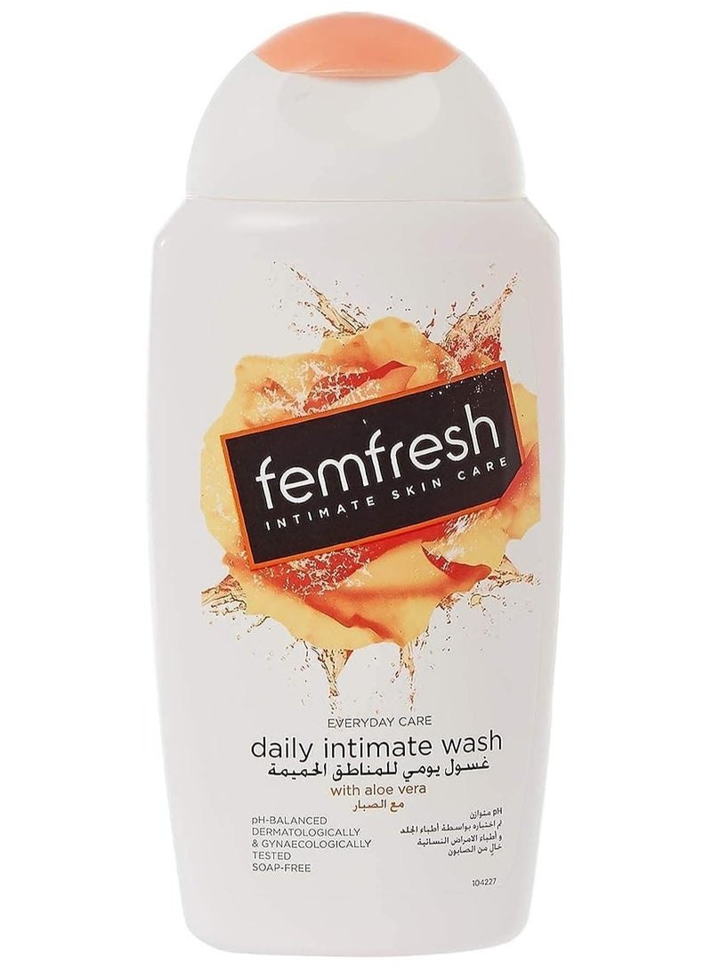 femfresh Daily Intimate Wash with Aloe Vera Extract-250ml - Image 1