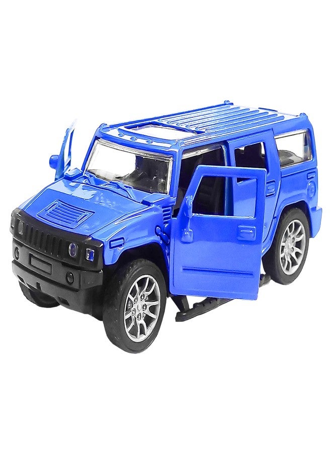 VGRASSP 1:32 Scale Mini Die Cast Pull Back Action Car Toy for Kids with Rubber Tires, Realistic Design Openable Doors - Off-Road Scale Model - Color As Per Stock (Hummer) - Image 1