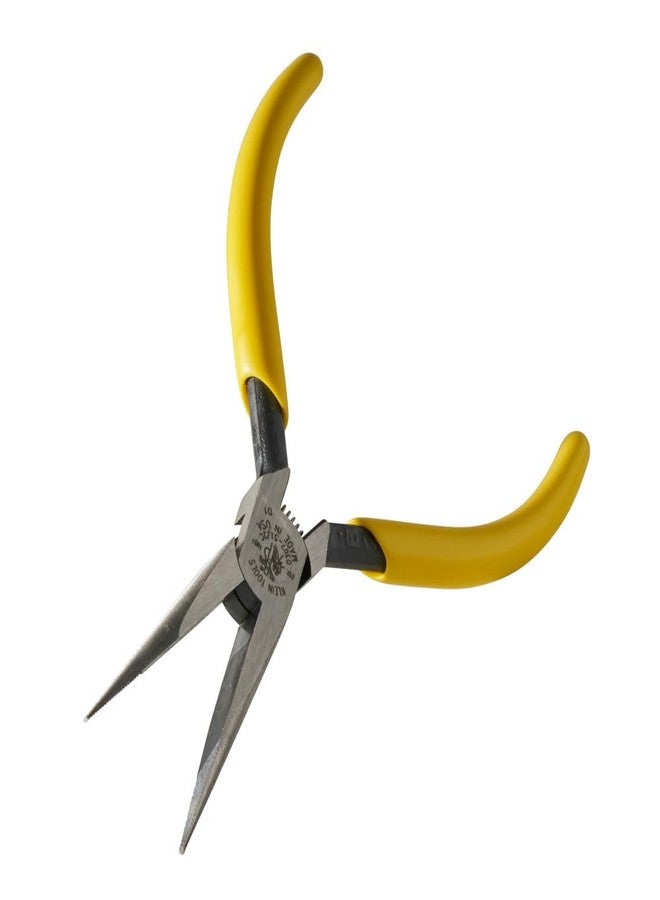 Klein Tools D307-51/2C Pliers, Needle Nose Pliers, Slim, 1/32-Inch Point Diameter, 5-Inch , Yellow - Image 3
