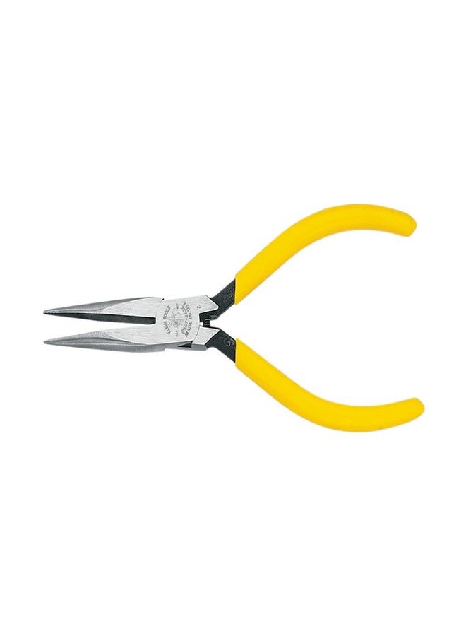 Klein Tools D307-51/2C Pliers, Needle Nose Pliers, Slim, 1/32-Inch Point Diameter, 5-Inch , Yellow - Image 1