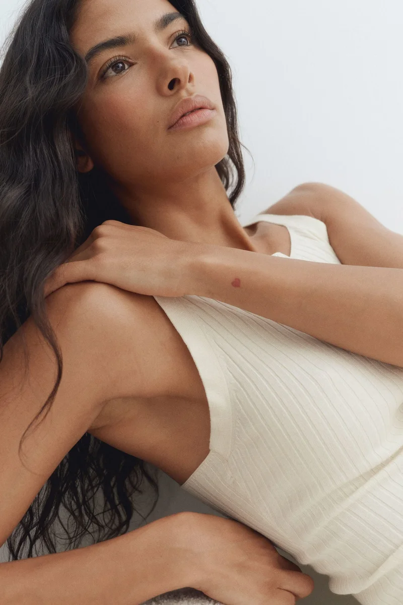 H&M Rib-knit strappy top