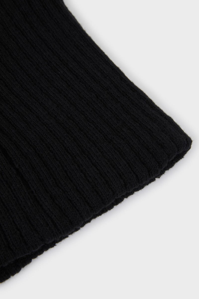DeFacto Black Man Man Lined Neck Scarf Casual - Image 3