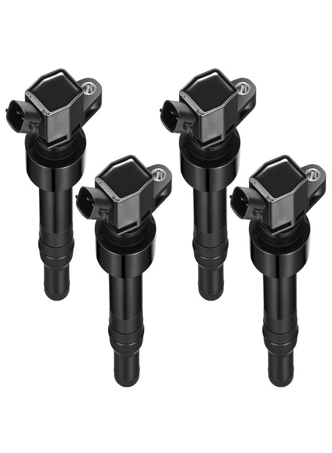 SYKRSS Set of 4 UF652 Ignition Coil Pack Compatible with Hyundai Veloster 12-17, Accent 12-21, Compatible with Kia 12-19 Rio, Soul 1.6L L4 Replaces GN10634 27301-2B100 C813 5C1860 96511 - Image 1