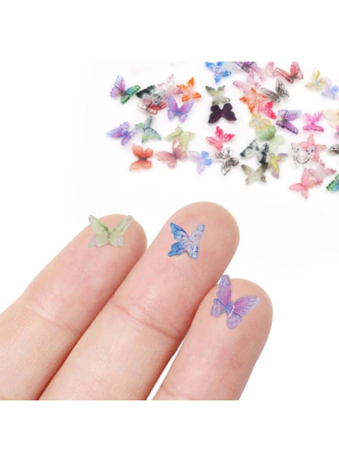 QUPIVA 90Pcs Mini Resin Butterflies, Miniature Little Butterfy Decoration, Tiny Butterflies for DIY Crafts, Mini Resin Animals Figurines for Fairy Garden Dollhouse Micro Landscaping Decor - Image 3