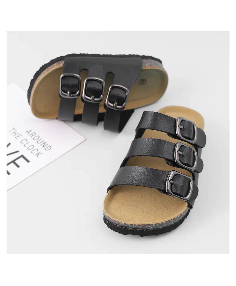 Mark & Mia Mark & Mia Hook & Loop Closure Sandals - Black