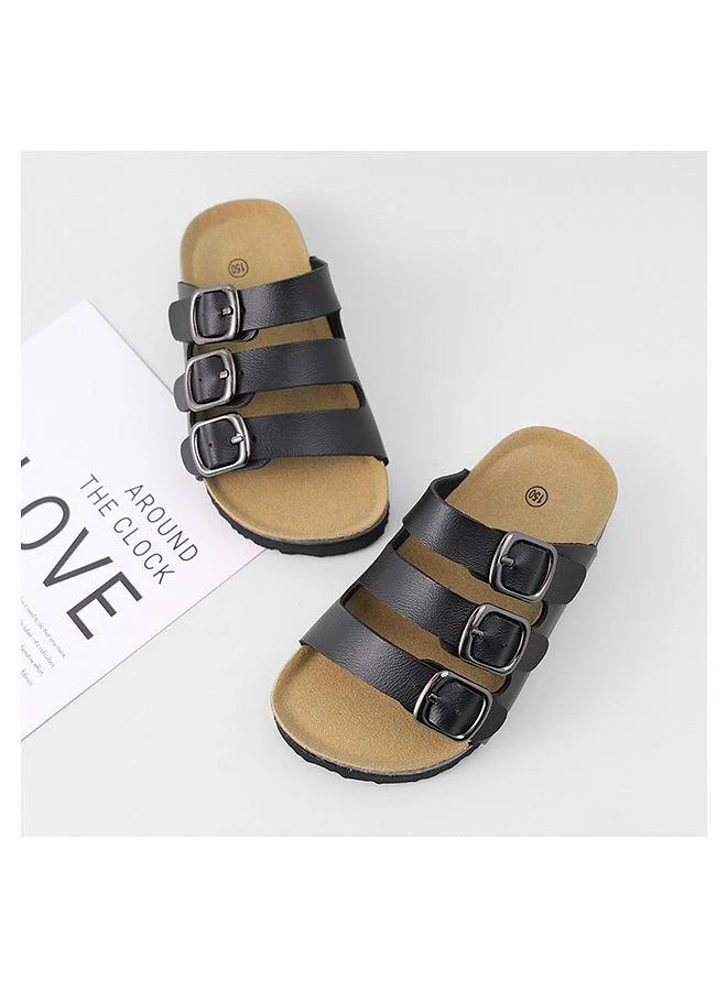 Mark & Mia Mark & Mia Hook & Loop Closure Sandals - Black