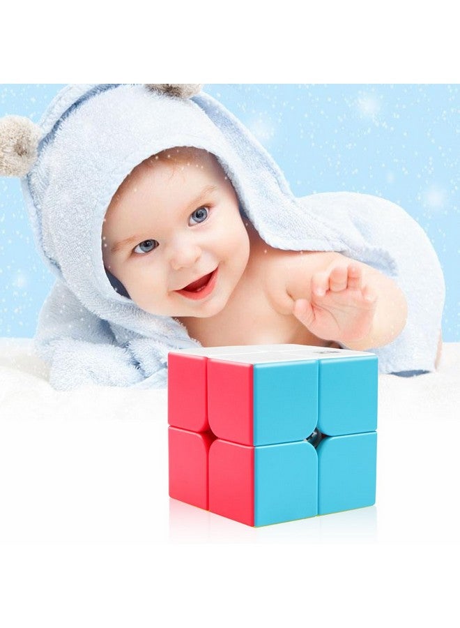 D-FantiX Speed Cube Set, QY Toys Cube 3 Pack Qidi S2 2x2 Warrior W 3x3 Qiming Pyramid Stickerless Speed Cubes Bundle Puzzle Toys - Image 5