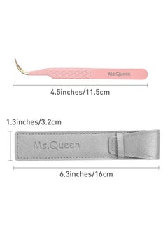 Ms.Queen Ms.Queen Eyelash Extension Tweezers, Fiber Tip Grip Curved Lash Tweezers for Volume lashes Extensions  - Image 5