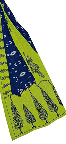 Miraan Women's Cotton Printed Readymade Salwar Suit Small Blue - Image 5