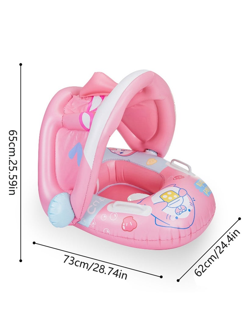 VUCATIN Baby pool float Swimming Pool Float Boat with Sun Protection Canopy Inflatable Pool Float Yacht Ring Awning Inflatable Swimming Training Float Seat for Boys Girls Summer Outdoor  - Image 4