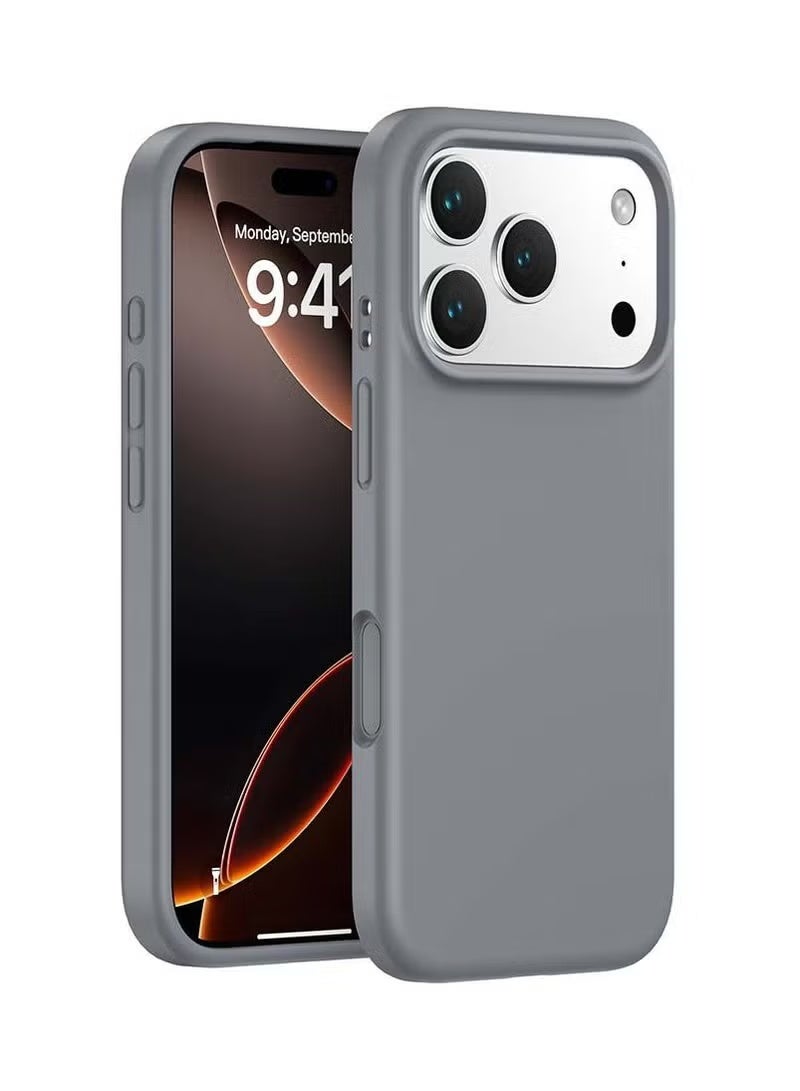 TIGER Slim Silicone Case Compatible with iPhone 17 Pro – Premium Liquid Silicone Protective Phone Case Featuring 3-Layer Soft Rubber Shockproof Bumper and TPU Lining for Superior Drop and Scratch Resistance – Elegant Stone Color Cover - Image 3