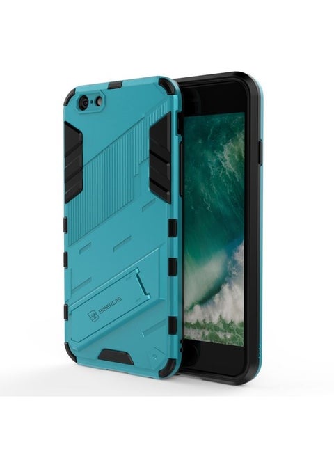 Case Cover Punk Armor 2 in 1 PC + TPU Shockproof Case with Invisible Holder For iPhone 6 & 6s Blue