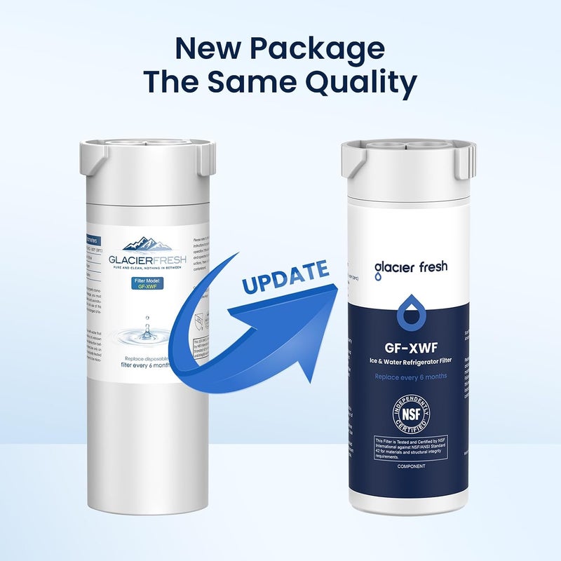 GLACIER FRESH XWF Replacement for GE XWF Refrigerator Water Filter Pack of 3 - Image 3