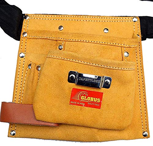 globus GLOBUS Leather Tool Bag 5 Pockets 85 x 9 inches Brown  - Image 2