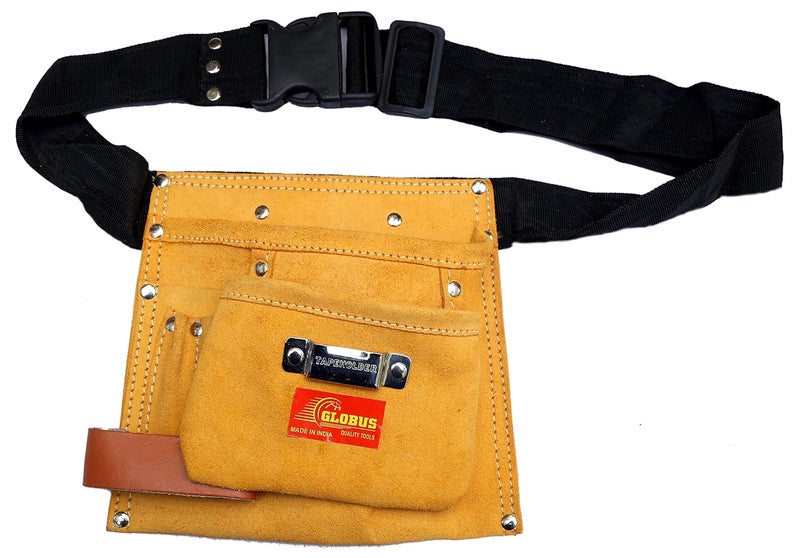 globus GLOBUS Leather Tool Bag 5 Pockets 85 x 9 inches Brown  - Image 1