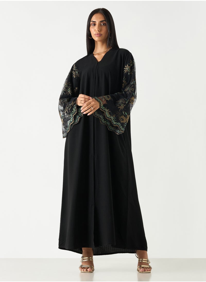 هدية المدينة  - عباية مزينة بالدانتيل - Image 1