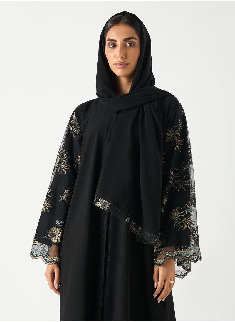 هدية المدينة  - عباية مزينة بالدانتيل - Image 1
