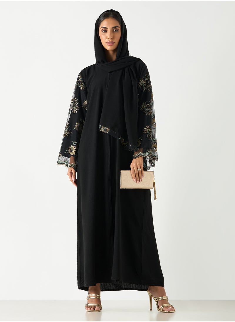 هدية المدينة  - عباية مزينة بالدانتيل - Image 1
