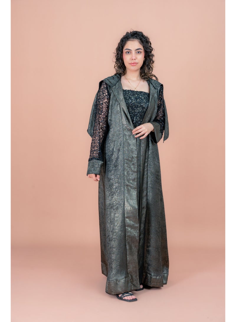 اكسا جلابية بتصميم عصري لامع - Image 1