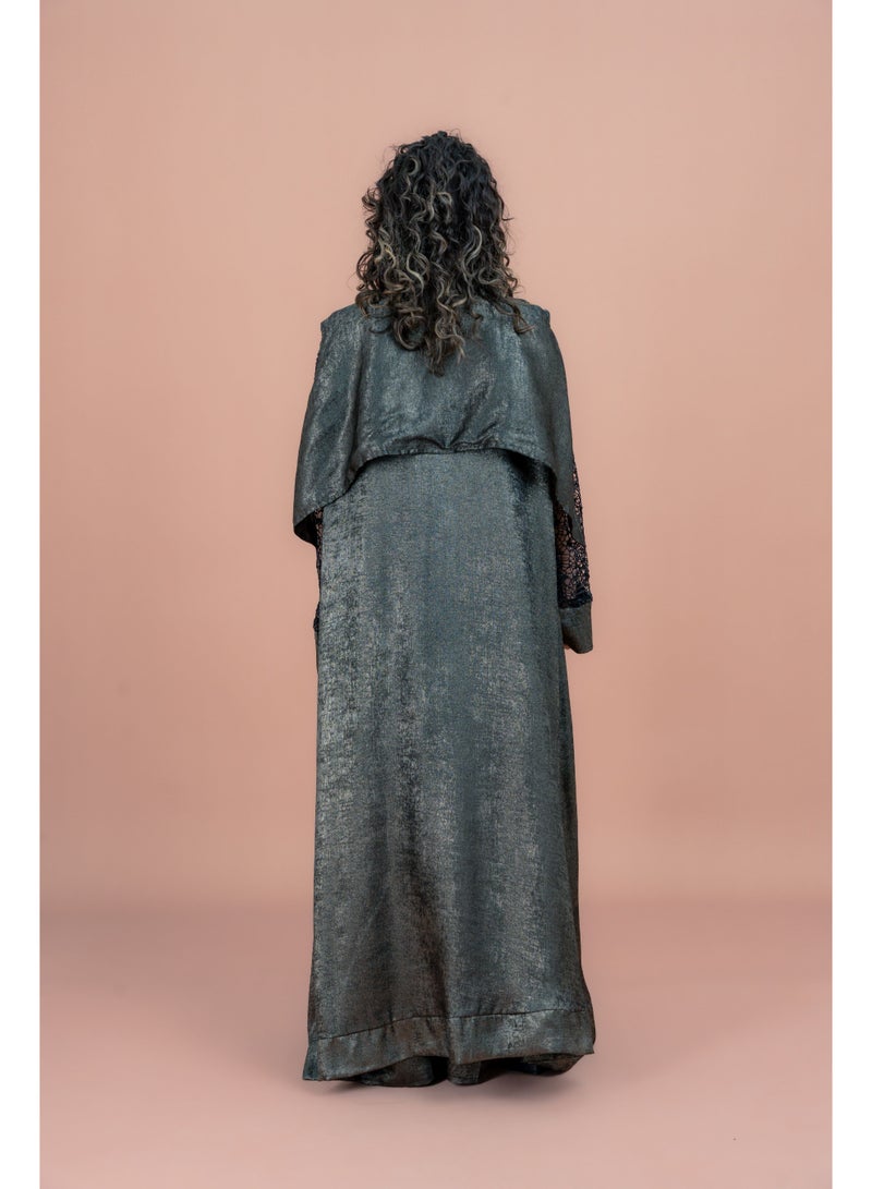 اكسا جلابية بتصميم عصري لامع - Image 2