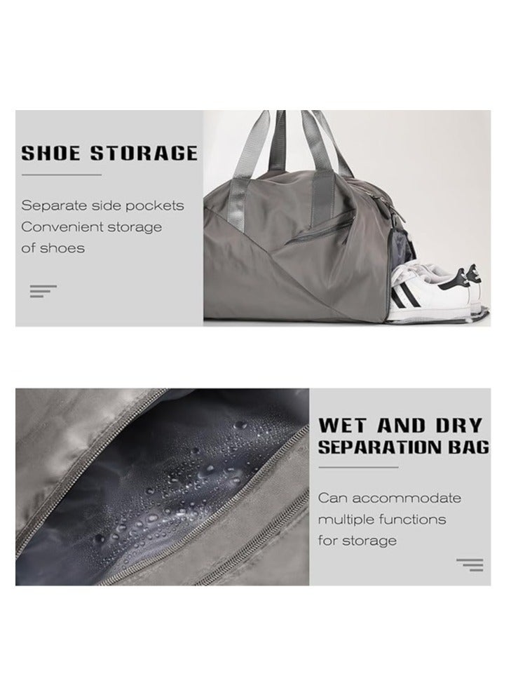KYD Gym Bag for Men & Women with Shoe Wet Compartment and Wet Pocket, Waterproof Sports Bags for Men, Weekender Overnight Bag, Sport Gym Tote Bags Swimming Yoga - Image 4
