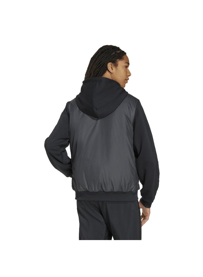 Adidas Ess 3S In Hyb J M Black Outdoor Jackets For Men - Image 3