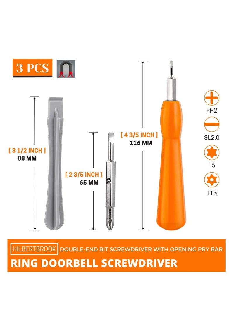 Excefore Ring Screwdriver Replacement Ring Doorbell Screwdriver Ring Doorbell Tool for Battery Change, Ring Camera Screwdriver Double-ended Compatible for All Ring Doorbells  - Image 2