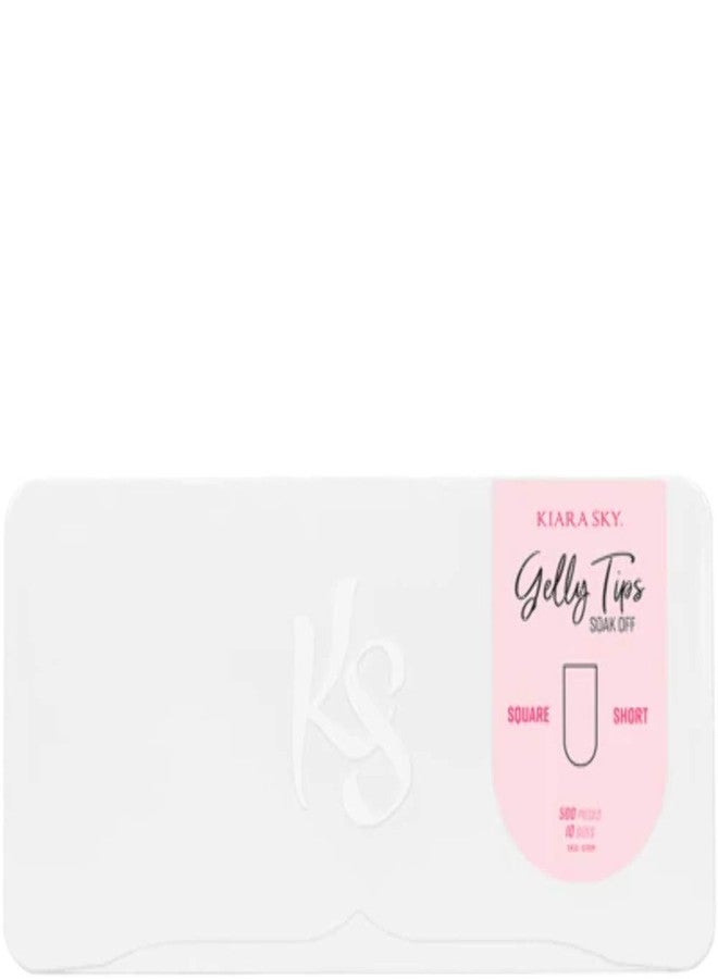 Kiara Sky Gelly Tips | Soak Off Soft Gel Nail Extensions | 500 pieces - 10 Sizes | Square Short - Image 1