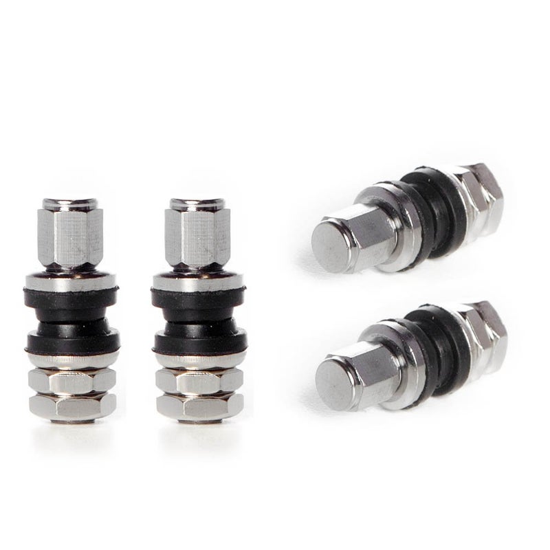 Circuit Performance VS33 Shorty Chrome Boltin Valve Stems 33mm Set of 4