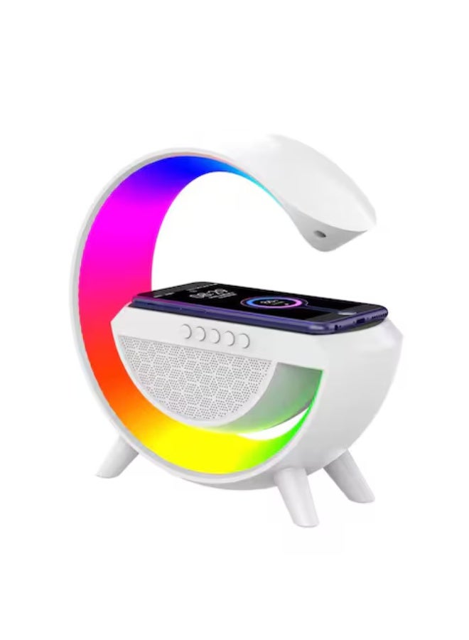 Bluetooth LED Speaker BT2301 with Wireless Charging, Bedside Lamp, FM Radio, USB/TF/AUX Playback – Perfect for Home, Office & Bedroom - Image 1