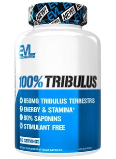 Evlution EVL 100% Pure Tribulus Terrestre Extract-Maximum Potency 90% Steroidal Saponins-Testosterone Booster and Estrogen Blocker Support-60 Servings