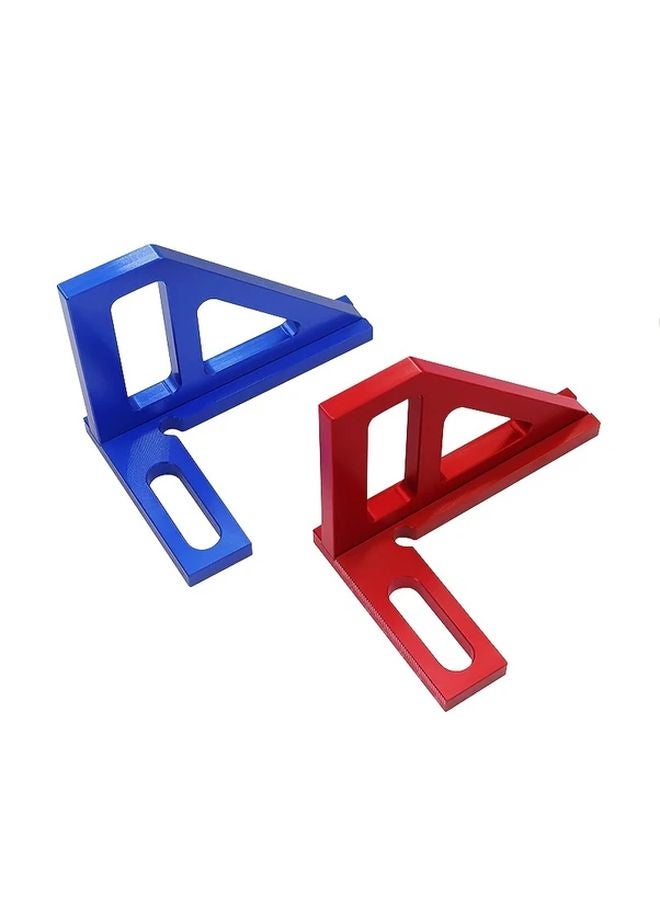 منقلة زاوية مربعة عالية الدقة من سبائك الألومنيوم حمراء اللون لقياس الزوايا المائلة - Image 3