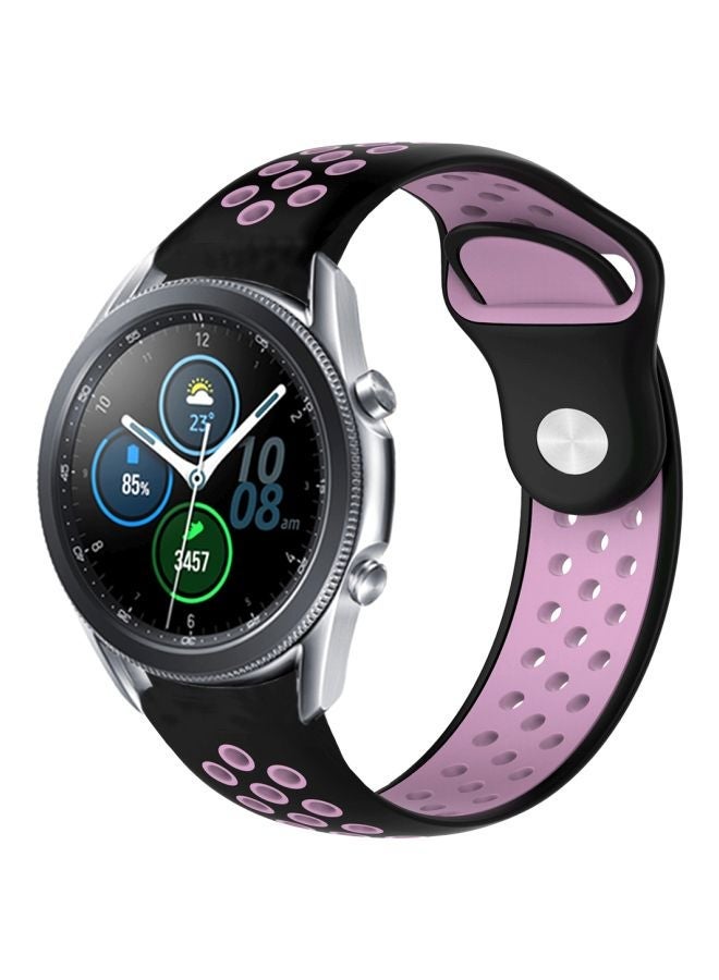 Loquat Replacement Band For Samsung Galaxy Watch 3 45mm Black/Light Pink - Image 1