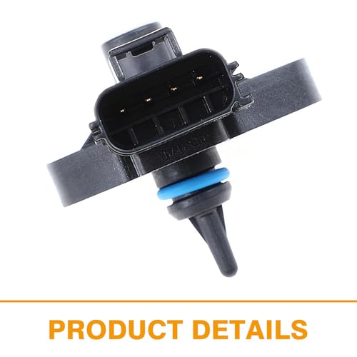 CyperFair Fuel Injection Pressure Regulator Sensor, Four Pin Standard Replacement Intake Pressure Sensor, OEM #3F2E-9G756-AA 0261230093 3F2Z9G756AC, Compatible with Ford (Black) - Image 3