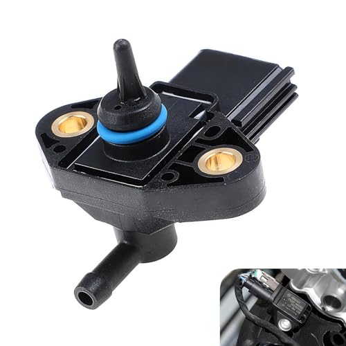 CyperFair Fuel Injection Pressure Regulator Sensor, Four Pin Standard Replacement Intake Pressure Sensor, OEM #3F2E-9G756-AA 0261230093 3F2Z9G756AC, Compatible with Ford (Black) - Image 1