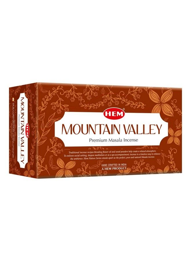 HEM Premium Mountain Valley Masala Incense Sticks ; Pure Herbs Wood Powder ; Aromatherapy Incense For Stress Relief Air Purifier & Cleansing ; Gift Set Pack Of 12 (15 Gms Each) - Image 2