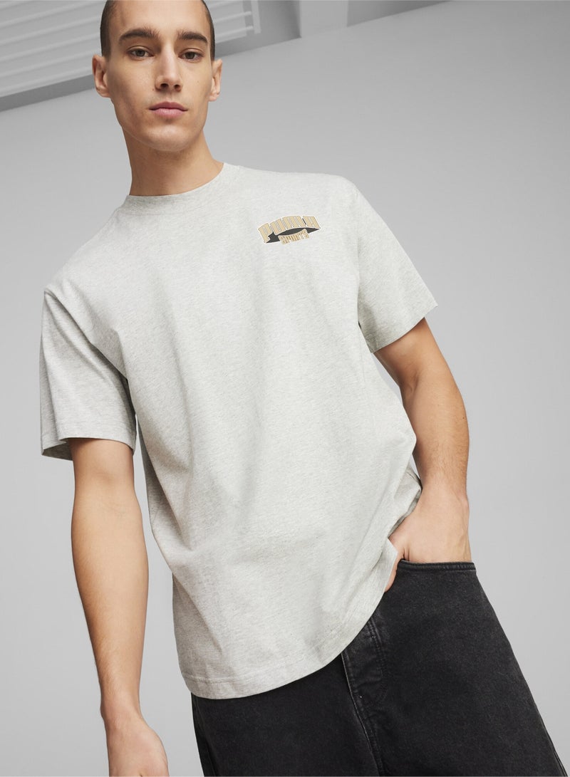 PUMA TEAM Graphic Mens Grey T-shirt - Image 1
