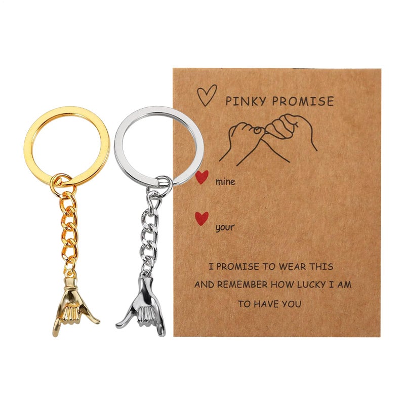 Alloy Keychain with Card Valentine Couple Matching Gift for Him Her Travel Bag - Image 2