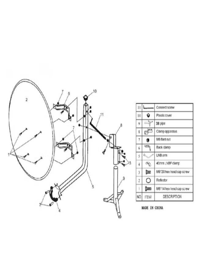 Stargold - Portable Satellite Tv Antenna And 4k Dish Antenna For Satellite Tv KU-band Gain 10.70 – 12.5GHZ 90cm - Image 1