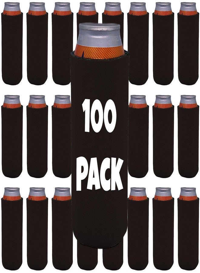 كولي جانكشن عبوة من 100 حافظة مشروبات قابلة للطي مصنوعة من الفوم (أسود) - Image 1