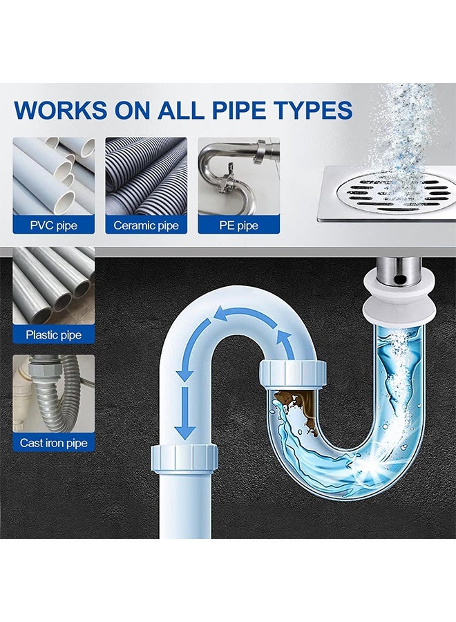 Jakehoe Powerful Pipe Dredging Agent, Sewer Deodoriser Pipe Unblocker, Drain Clog Remover And Cleaner, Toilet, Kitchen, Bathroom Drain Cleaning Agent, Quick Unclogging Sewer Cleaner, Convenient To Use, Quick To Unclog 150G - Image 5