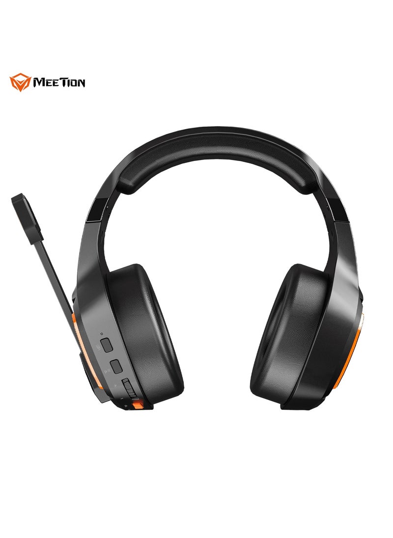 Meetion - MEETION Surround Sound Wireless Gaming Headset BTH014 2.4g/Bluetooth/wired three-mode connection Rotatable noise-cancelling microphone Lightweight soft white leather earmuffs - Image 1
