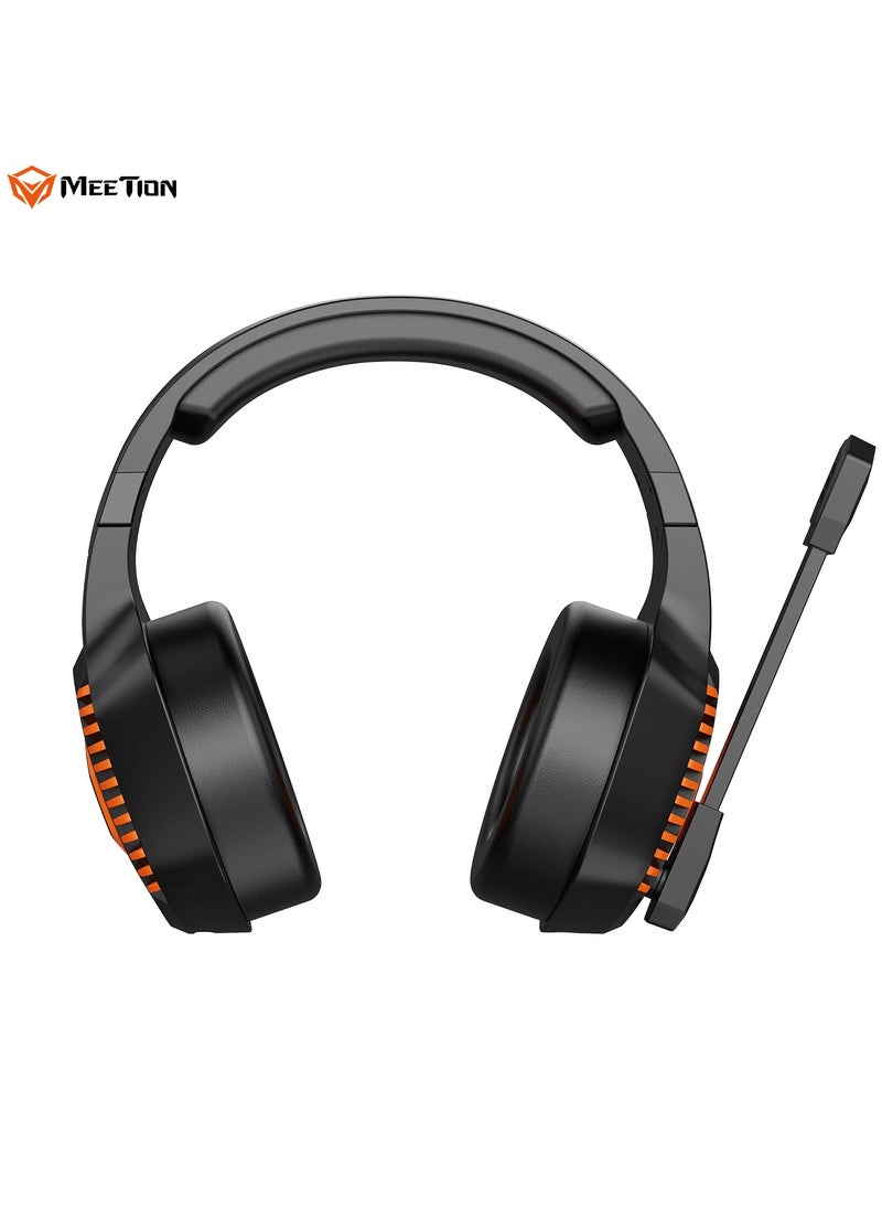 Meetion - MEETION Surround Sound Wireless Gaming Headset BTH014 2.4g/Bluetooth/wired three-mode connection Rotatable noise-cancelling microphone Lightweight soft white leather earmuffs - Image 1