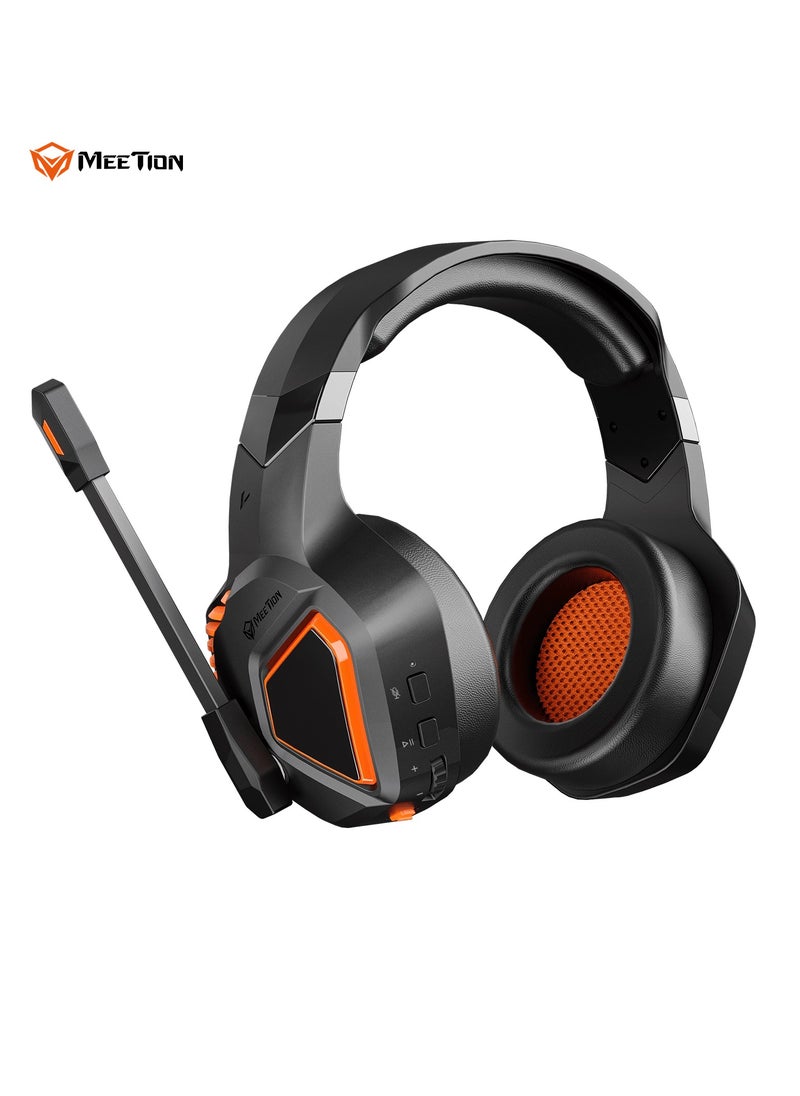 Meetion - MEETION Surround Sound Wireless Gaming Headset BTH014 2.4g/Bluetooth/wired three-mode connection Rotatable noise-cancelling microphone Lightweight soft white leather earmuffs - Image 1