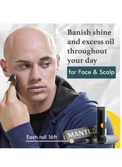 MANTL Bamboo Charcoal No Shine Sheets I Oil Blotting Paper to Instantly Neutralize and Absorb Excess Shine on Face and Scalp I Refillable Compact Dispenser Face Care  - Image 4