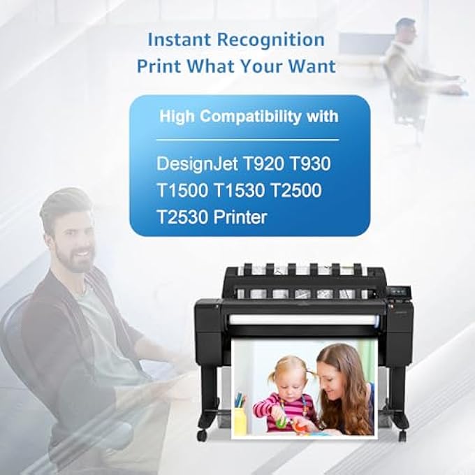 COMPATIBLE 727XL INK CARTRIDGE MATTE BLACK REPLACEMENT FOR 727 LARGE CAPACITY INK CARTRIDGE 300ML WORK FOR DESIGNJET T930 T2530 T1530 T2500 T920 T1500 PRINTERS (1 PACK MATTE BLACK, C1Q12A) - Image 3