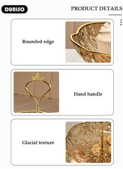 DUNISO Round Plate 3 Tier Plastic Tiered Serving Stand,Cupcake Stand,Dessert Fruit Snack Tower Tray Table Decoration for Wedding Home Birthday Tea Party Baby Shower  - Image 4
