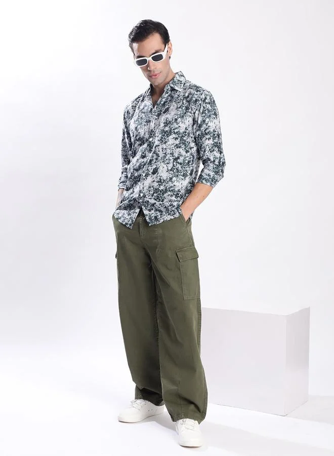 Styli Men All Over Print Slim Fit Shirt By Bene Kleed